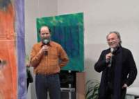 Marek a Michel při vernisáži